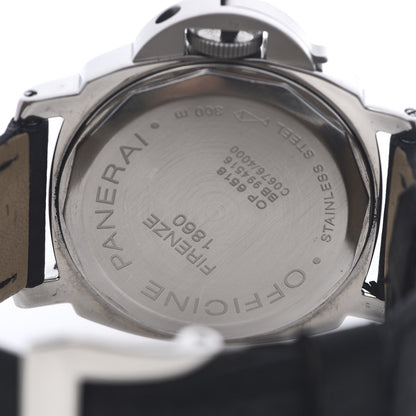 Panerai Stainless Steel Alligator 44mm Luminor Marina Manual Winding Watch Black PAM00463 5 of 5