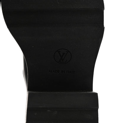 Louis Vuitton Calfskin Monogram Beaubourg Ankle Boots 39 Black 7 of 10