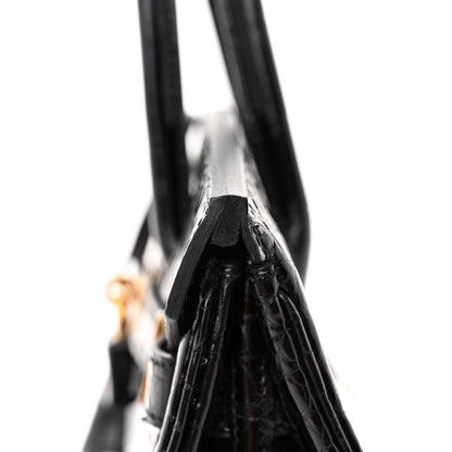 Hermes Shiny Porosus Crocodile Birkin 30 Black 12 of 13