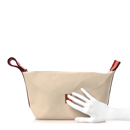 Hermes Cotton Canvas H Pavillon Large Bride-A-Brac Pouch Naturel 2 of 12