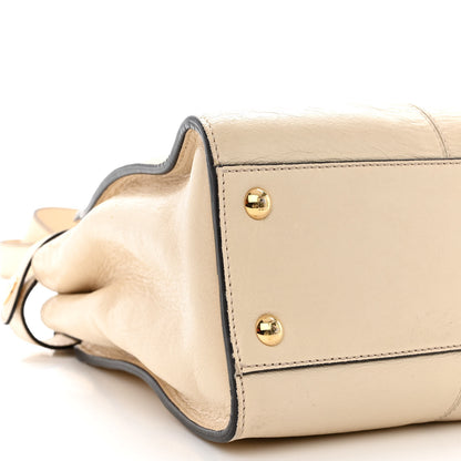 Fendi Agnello Old Shine Medium Peekaboo Iconic Satchel Camelia 10 of 14