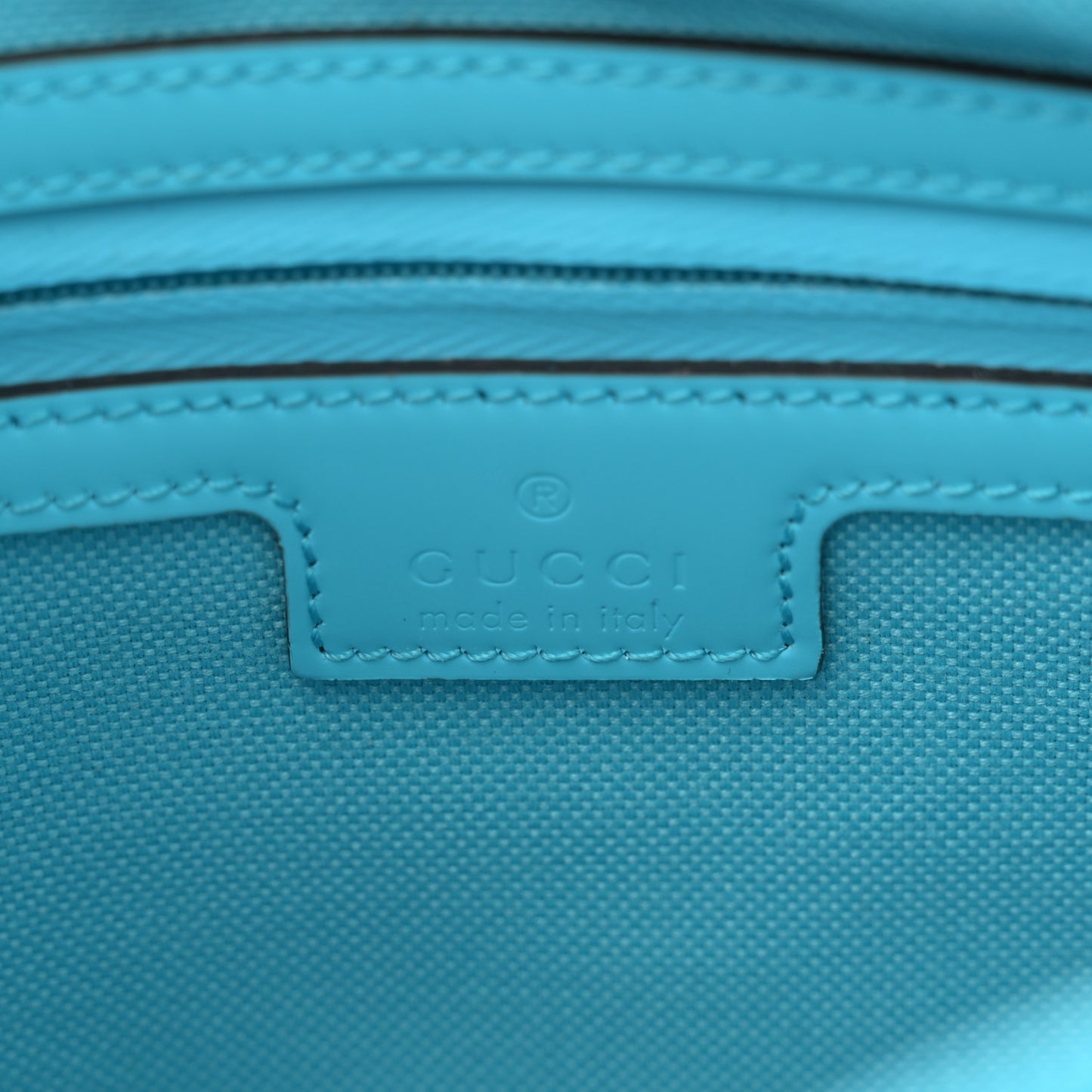 Rubber Effect Monogram GG Crossbody Bag Bright Blue