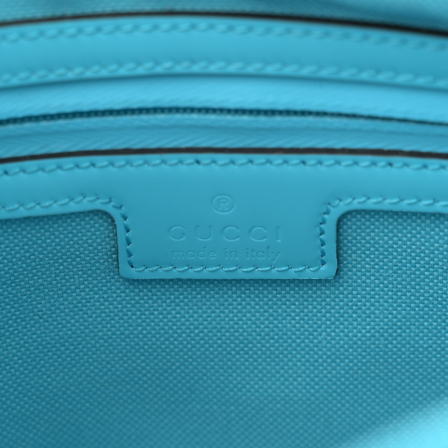 Gucci Rubber Effect Monogram GG Crossbody Bag Bright Blue 6 of 11