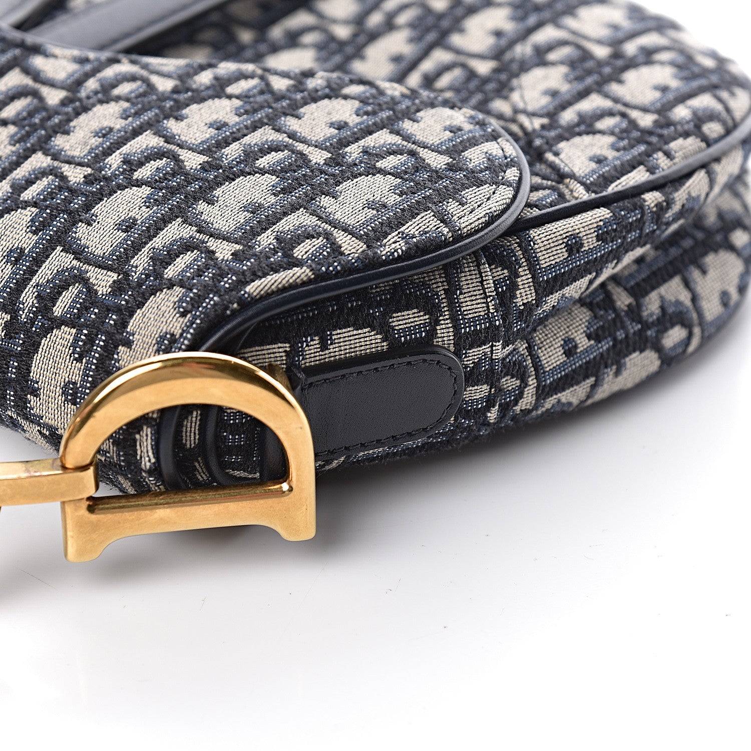 Christian Dior Oblique Saddle Bag Blue 9 of 15