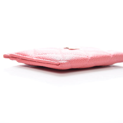 Chanel Caviar Quilted Card Holder Pink 9 of 11