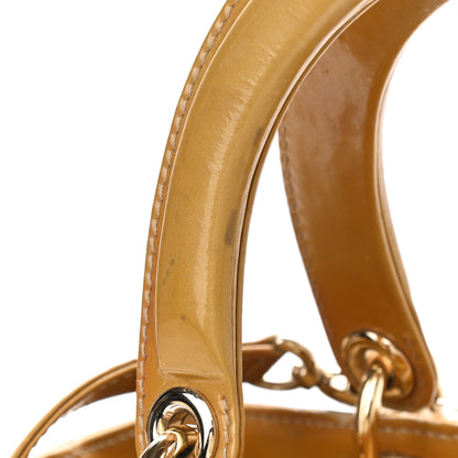 Christian Dior Patent Cannage Stitched Medium Lady Dior Dark Beige 23 of 23