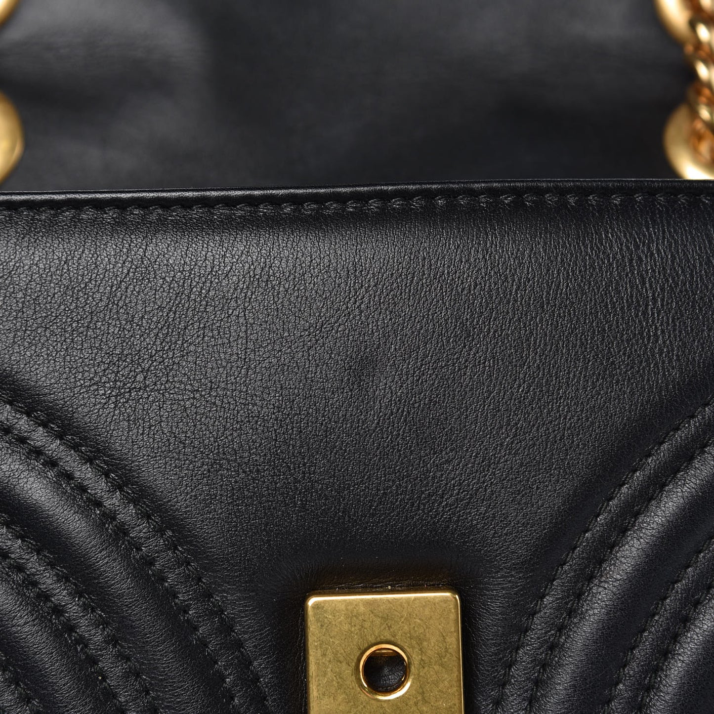 Calfskin Matelasse Mini GG Marmont Shoulder Bag Black
