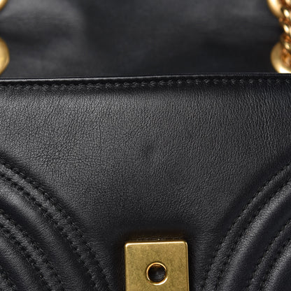 Gucci Calfskin Matelasse Mini GG Marmont Shoulder Bag Black 8 of 11