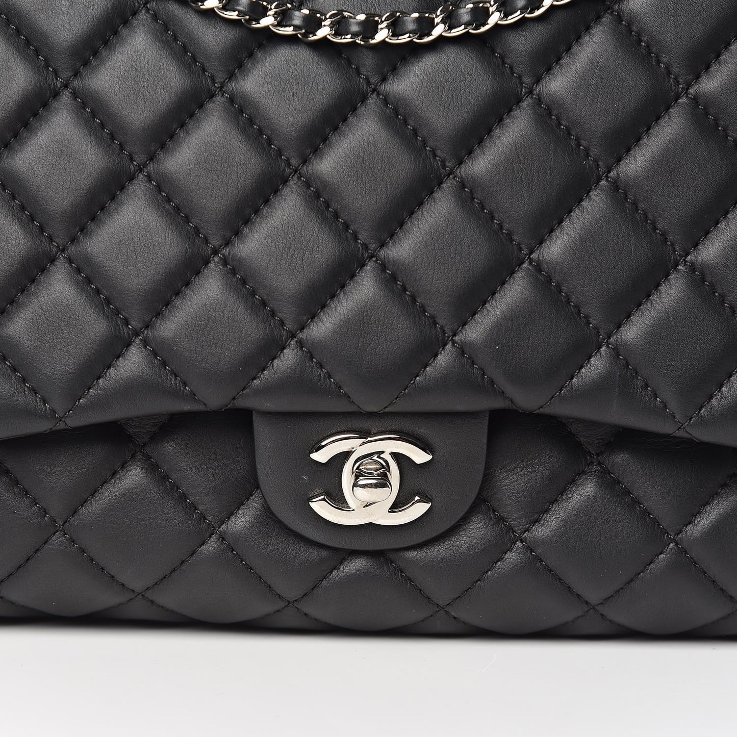 Calfskin Quilted Tender Touch Flap Bag Black