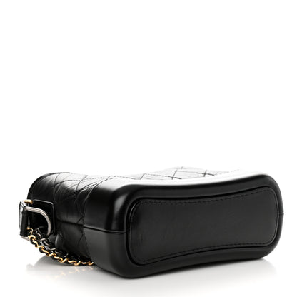 Chanel Aged Calfskin Quilted Small Gabrielle Hobo Black 4 of 10