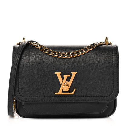 Louis Vuitton Grained Calfskin Lockme Chain Bag PM Black 1 of 10