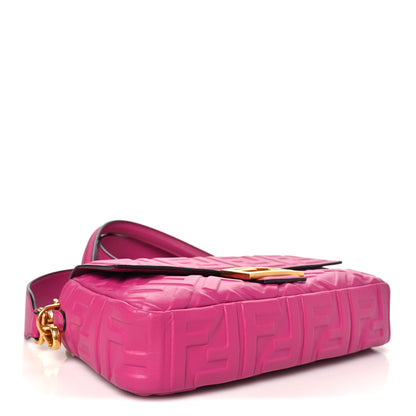 Fendi Nappa FF 1974 Embossed Baguette Ciclamino Pilar 4 of 10