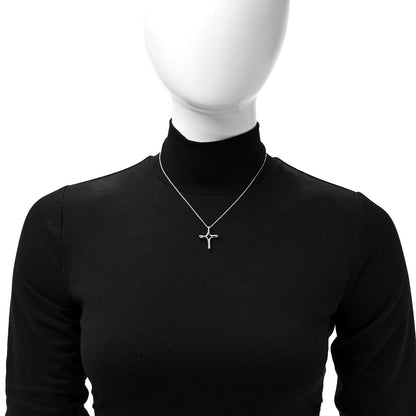 Tiffany Sterling Silver Elsa Peretti Infinity Cross Pendant Necklace 2 of 6