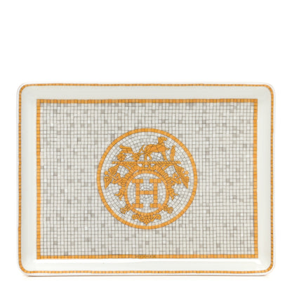 Hermes Porcelain Mosaique au 24 Gold Sushi Plate 1 of 7