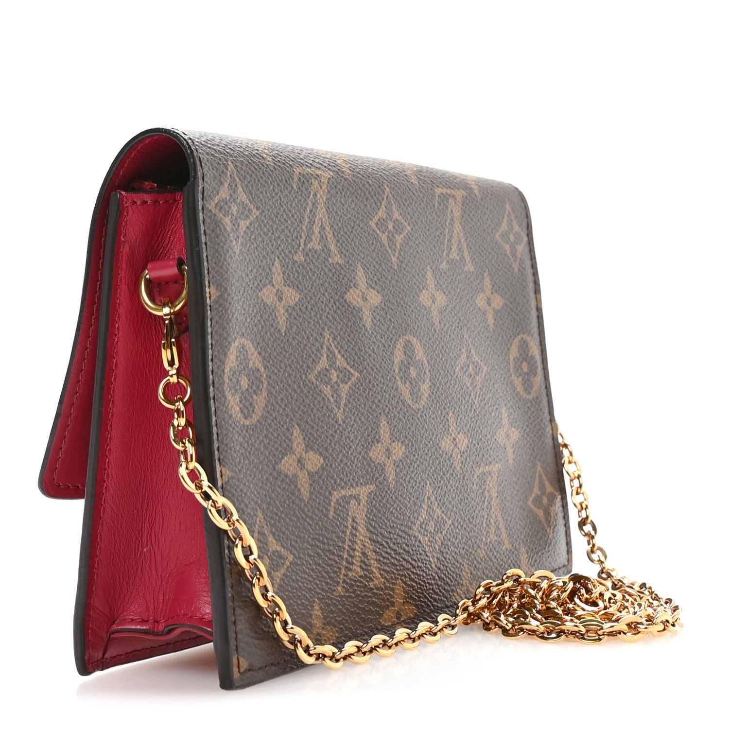 Louis Vuitton Monogram Flore Chain Wallet Fuchsia 3 of 11