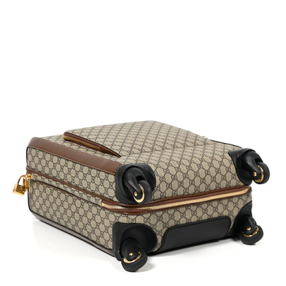 Gucci GG Supreme Monogram Azalea Calfskin Retro Interlocking G Carry On Trolley Beige Ebony Brown Sugar 3 of 12