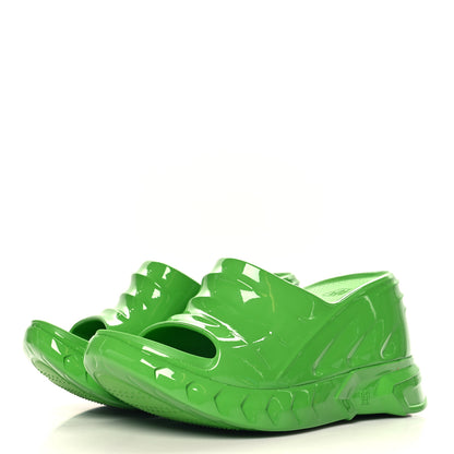 Givenchy Rubber Marshmallow Wedge Slides 39 Green 4 of 9