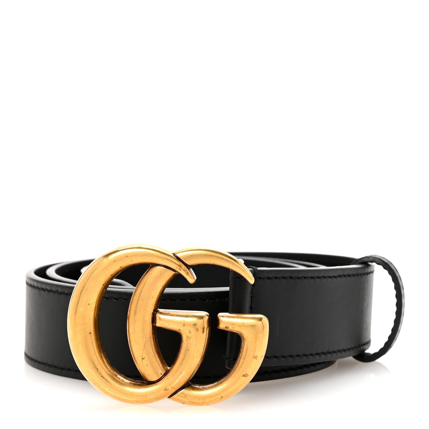 Gucci Calfskin Double G 30mm Belt 80 32 Black 1 of 5
