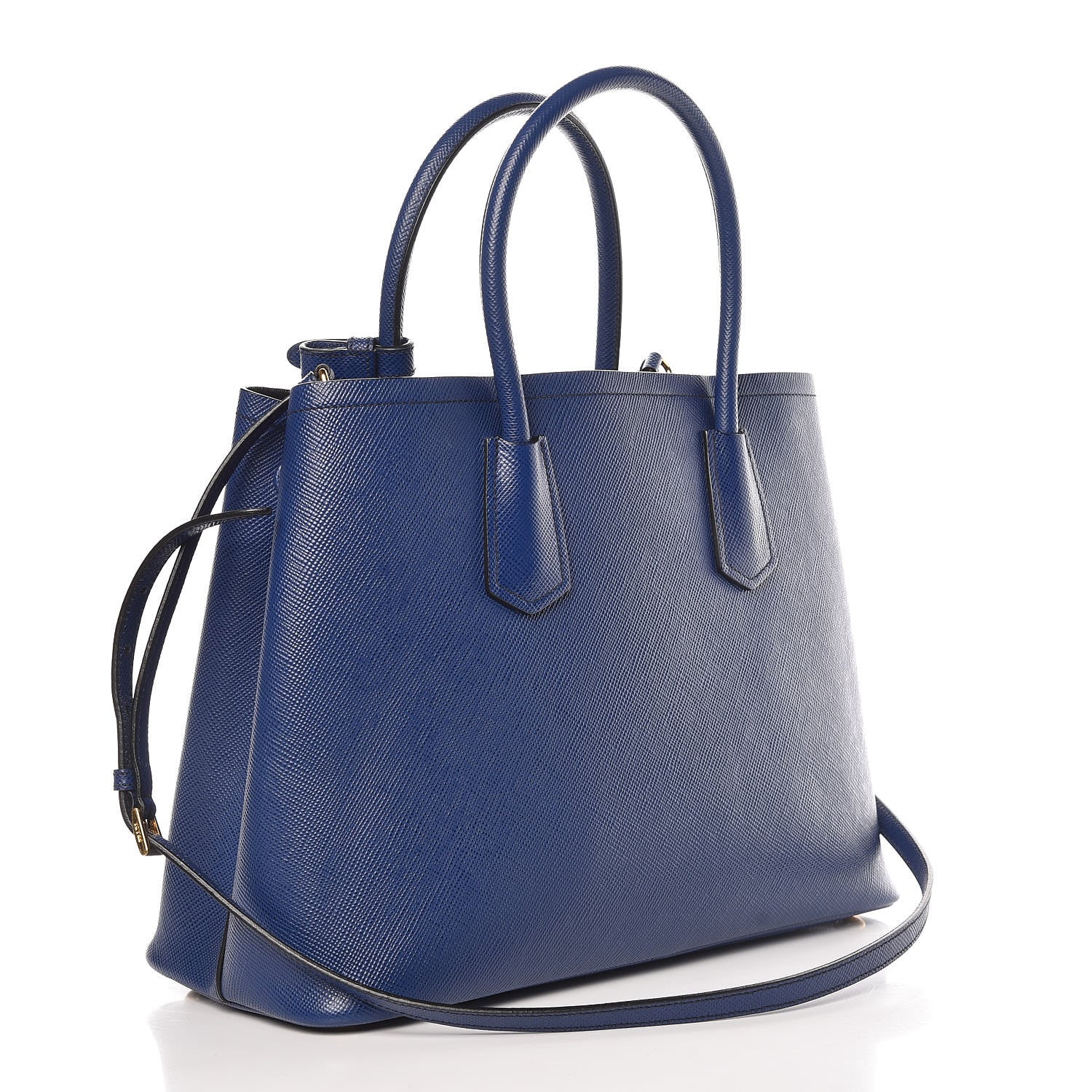 Prada Saffiano Cuir Medium Double Bag Inchiostro 4 of 10