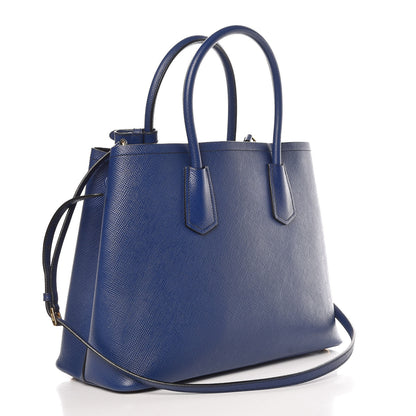 Prada Saffiano Cuir Medium Double Bag Inchiostro 4 of 10