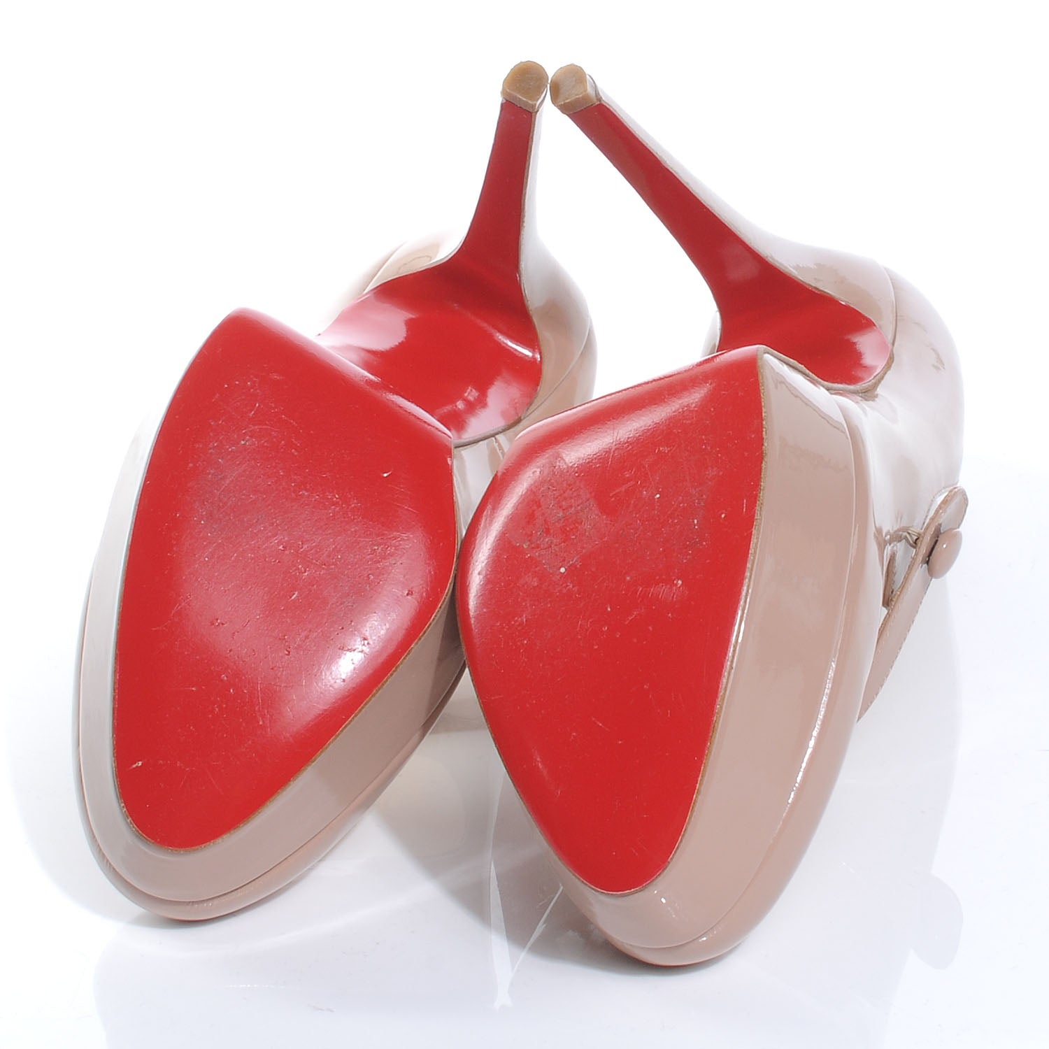 Christian Louboutin Patent Relika 140 Pumps 38.5 Nude 5 of 6