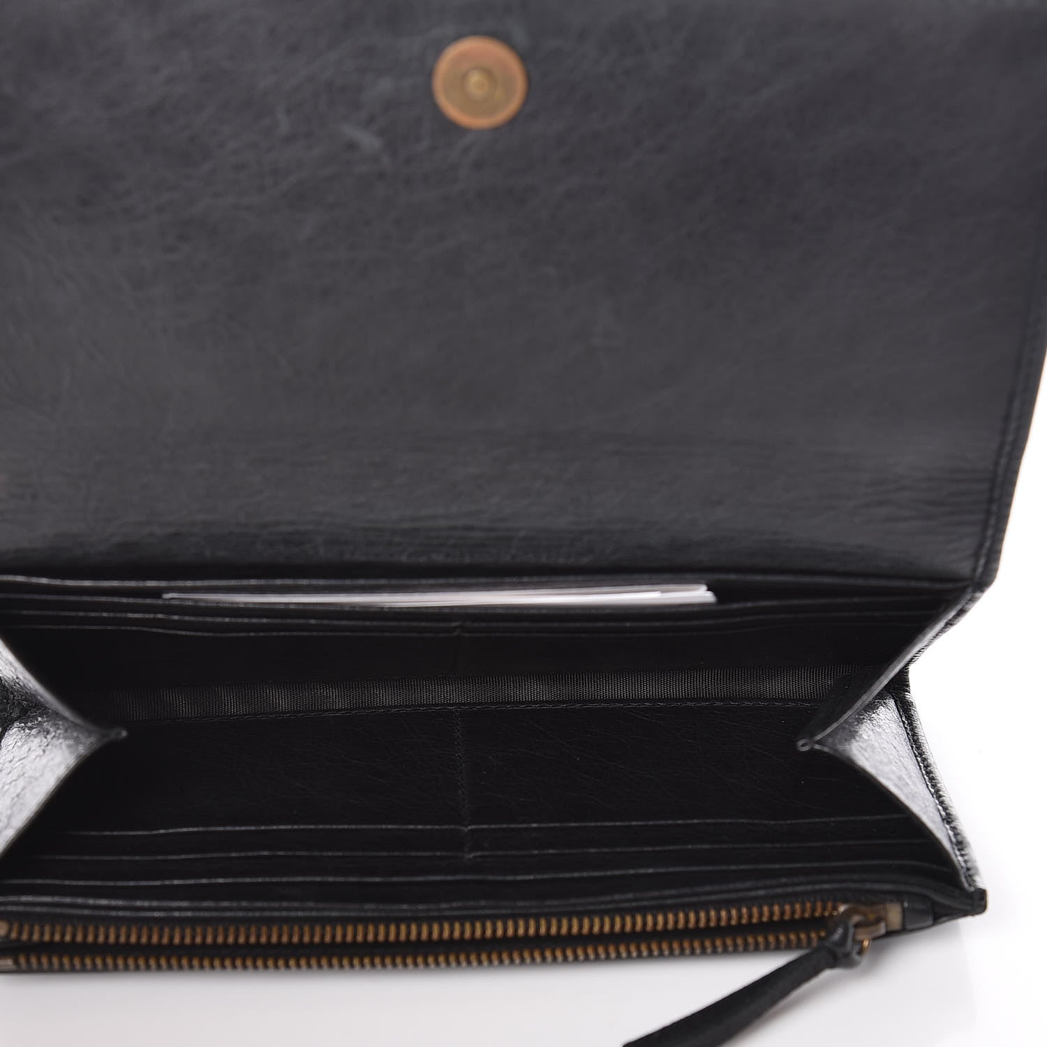 Balenciaga Agneau Classic Hardware Money Wallet Black 7 of 12