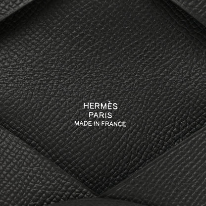Hermes Epsom Calvi Card Case Black 6 of 7
