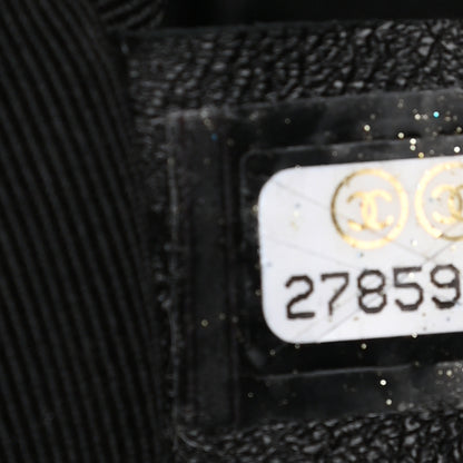 Chanel Tweed Medium Pearl Handle Flap Black Ecru 7 of 9
