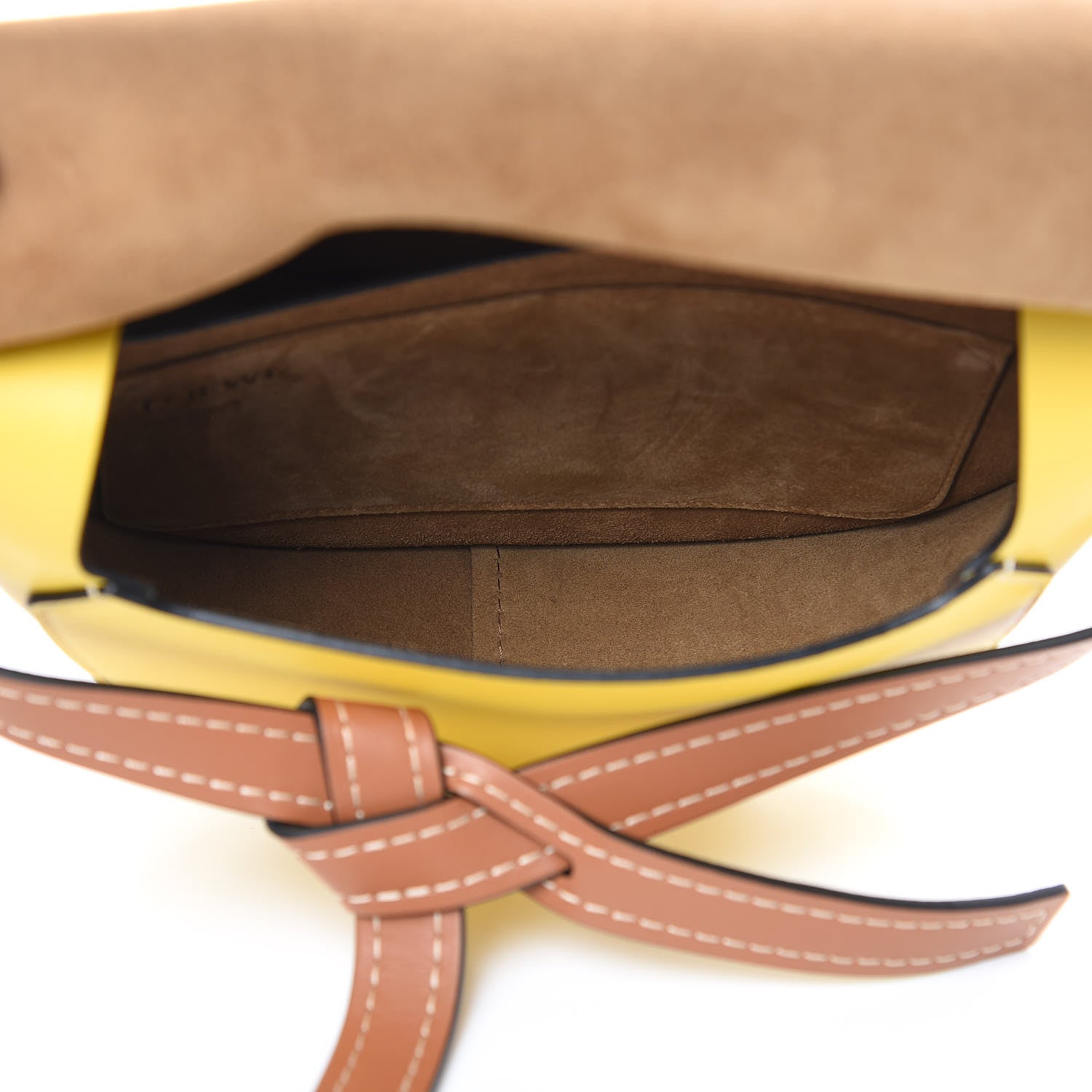 Loewe Calfskin Small Gate Crossbody Bag Mocca Yellow Pecan 5 of 8