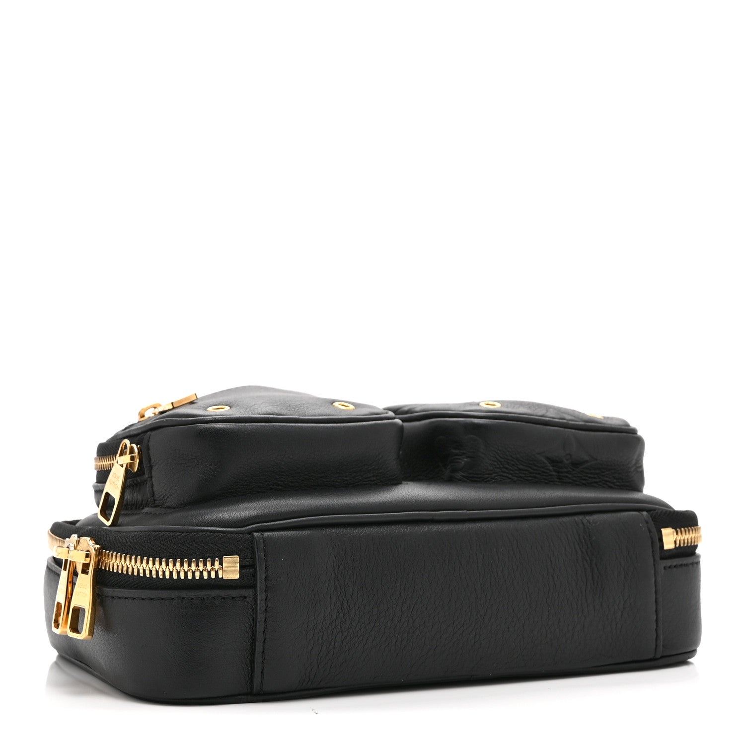 Louis Vuitton Calfskin Monogram Embossed Utility Crossbody Black 4 of 9