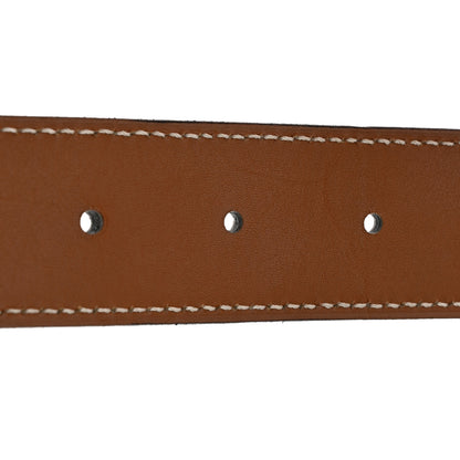 Hermes Epsom Chamonix 32mm Belt Strap 100 40 White Gold 5 of 8