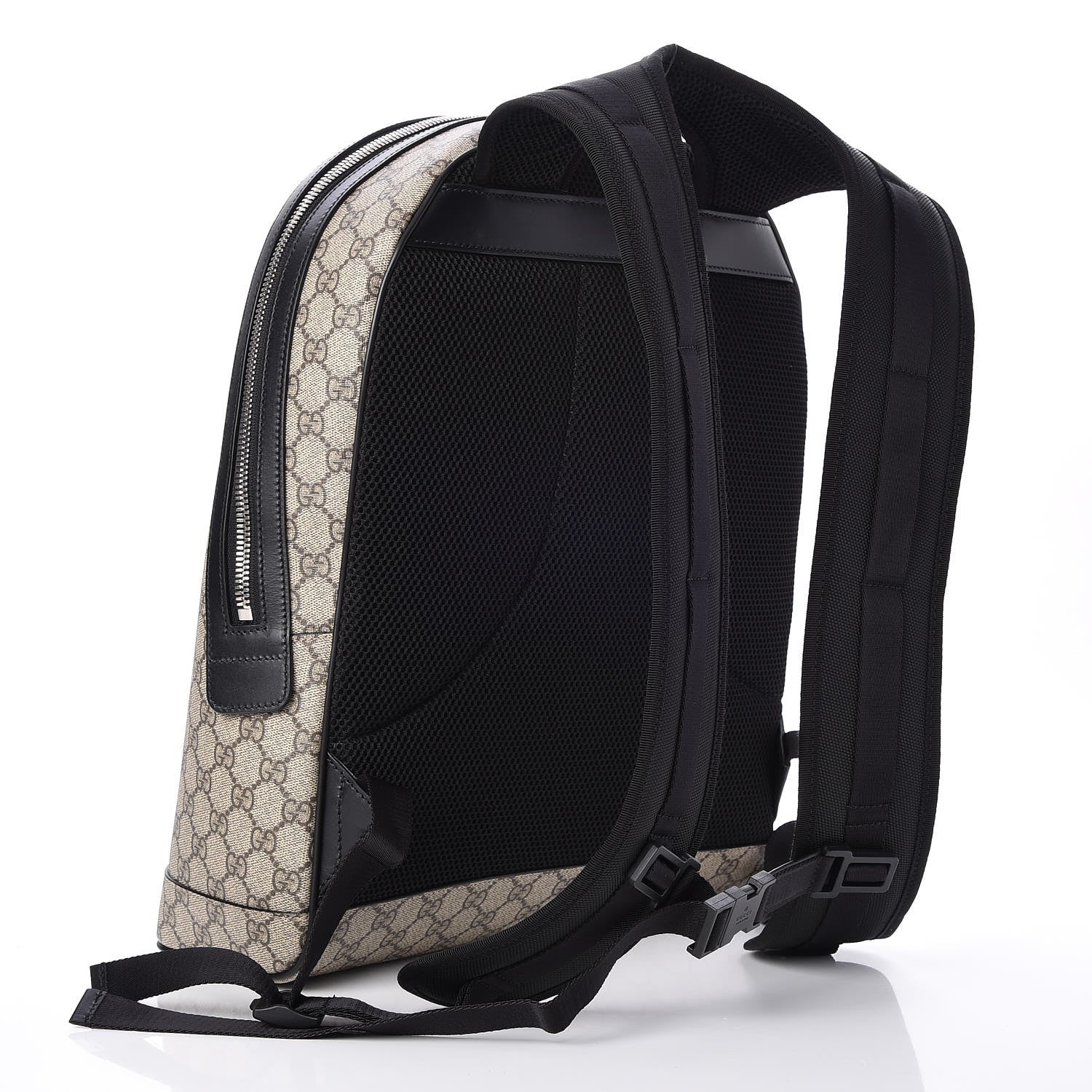 Gucci GG Supreme Monogram Web Dome Backpack Black 3 of 9