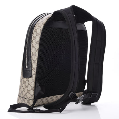Gucci GG Supreme Monogram Web Dome Backpack Black 3 of 9