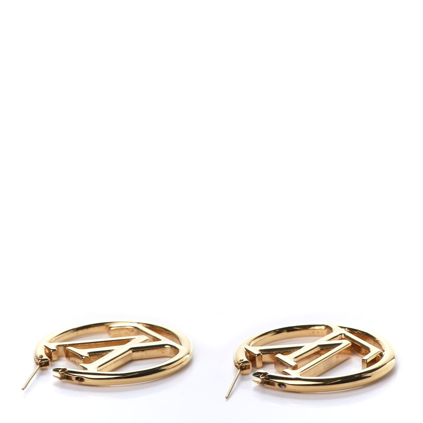 Metal Louise Hoop Earrings Gold