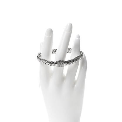 John Hardy Sterling Silver Diamond 7mm Classic Chain Bracelet 2 of 5