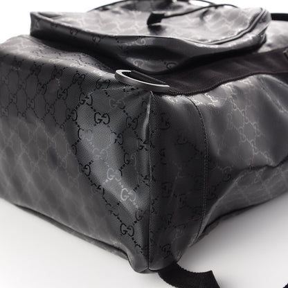 Gucci Imprime Monogram Large Interlocking G Double Buckle Backpack Black 6 of 14