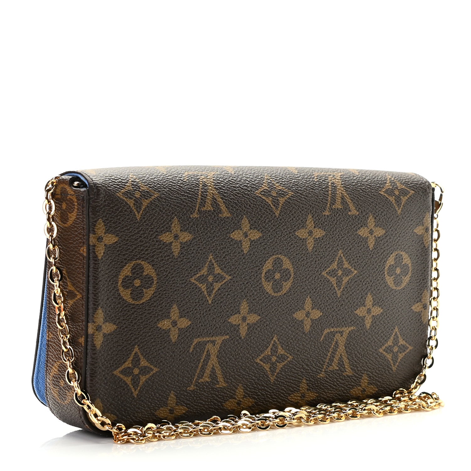 Louis Vuitton Monogram 2021 Christmas Animation China Wall Pochette Felicie Chain Wallet Myosotis Blue 2 of 9