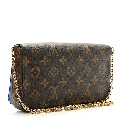 Louis Vuitton Monogram 2021 Christmas Animation China Wall Pochette Felicie Chain Wallet Myosotis Blue 2 of 9