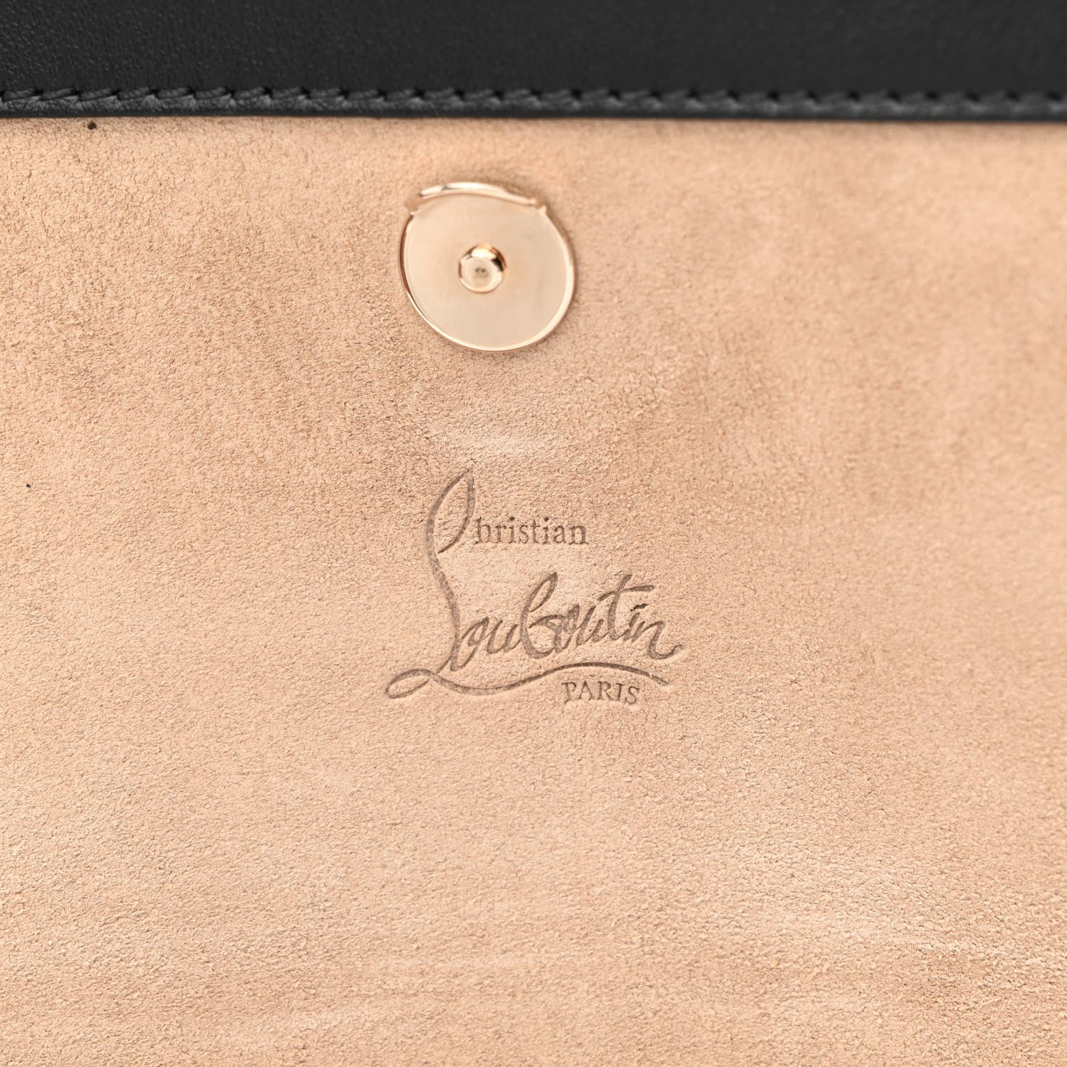 Christian Louboutin Calfskin Loubiblues Paris Clutch Bag Black Multi 6 of 14