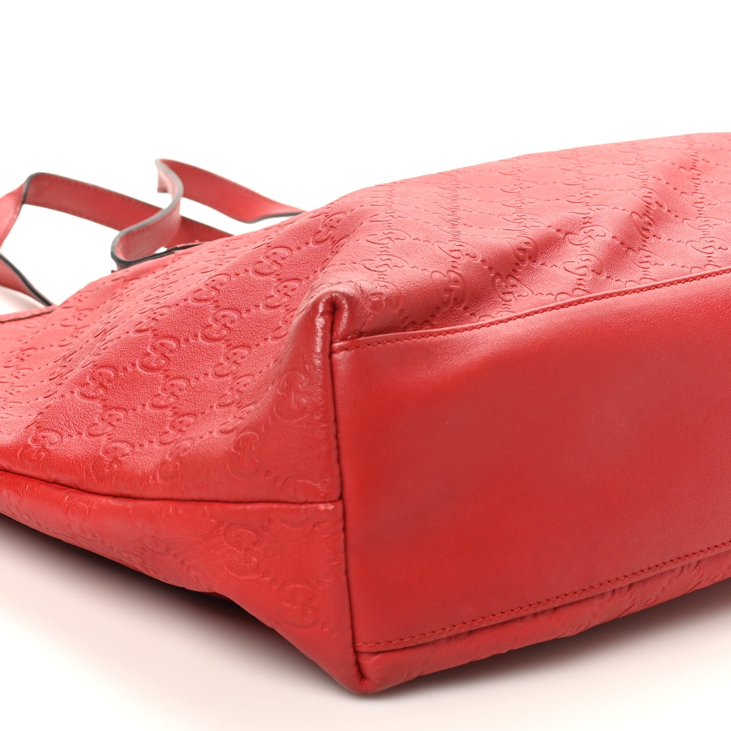 Guccissima Large Zippered Shopping Tote Red