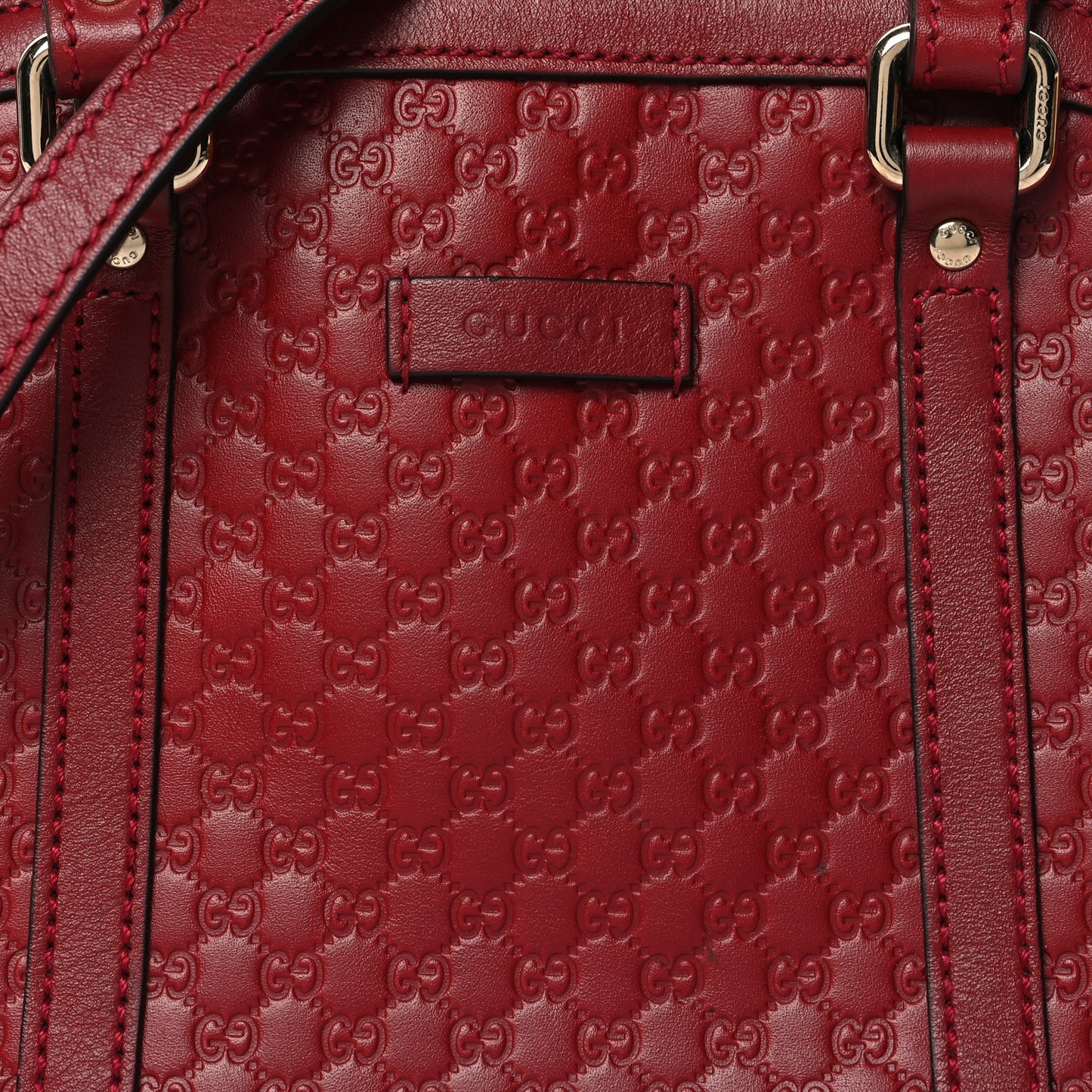 Soft Microguccissima Mini Dome Bag Rosso