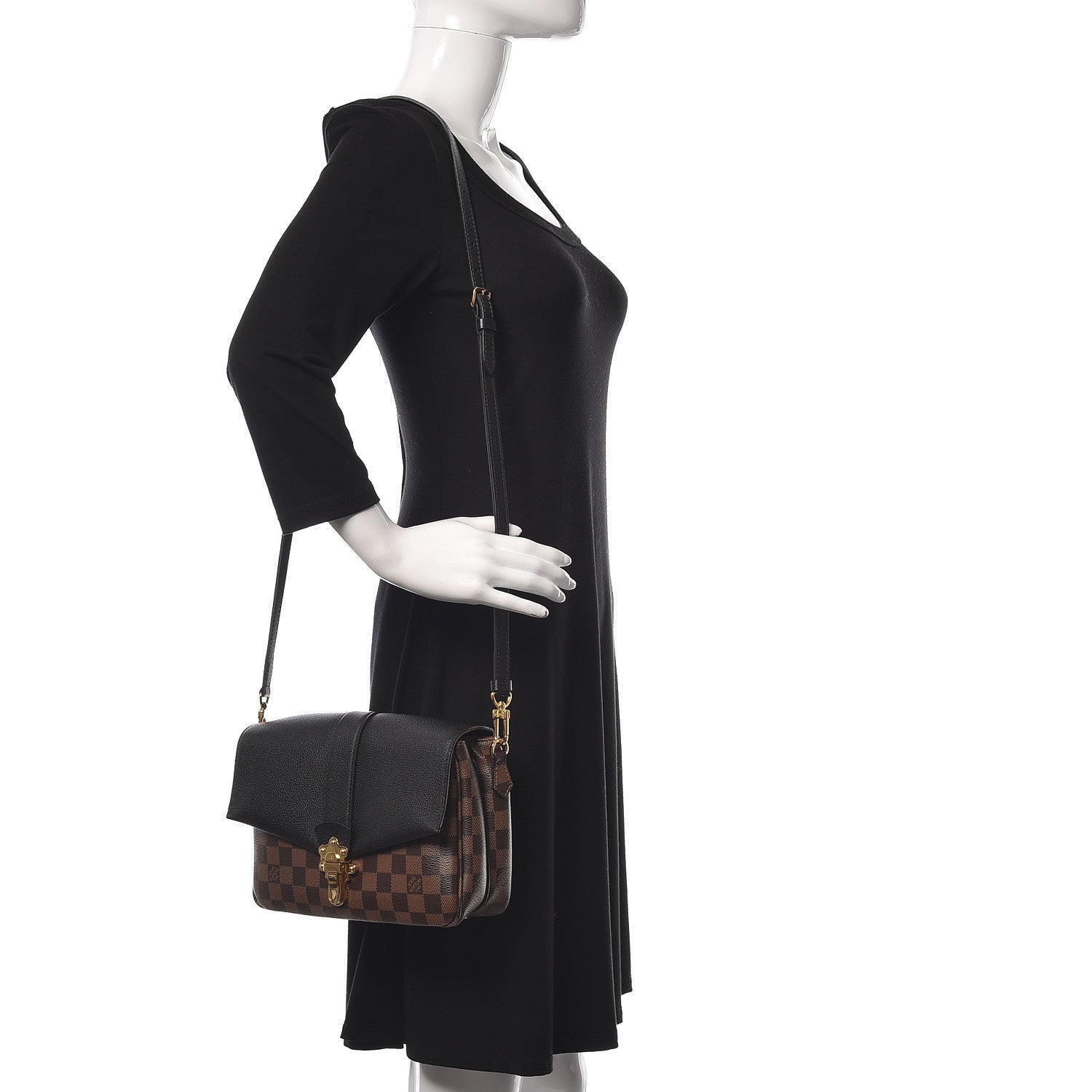 Louis Vuitton Damier Ebene Clapton Black 2 of 10