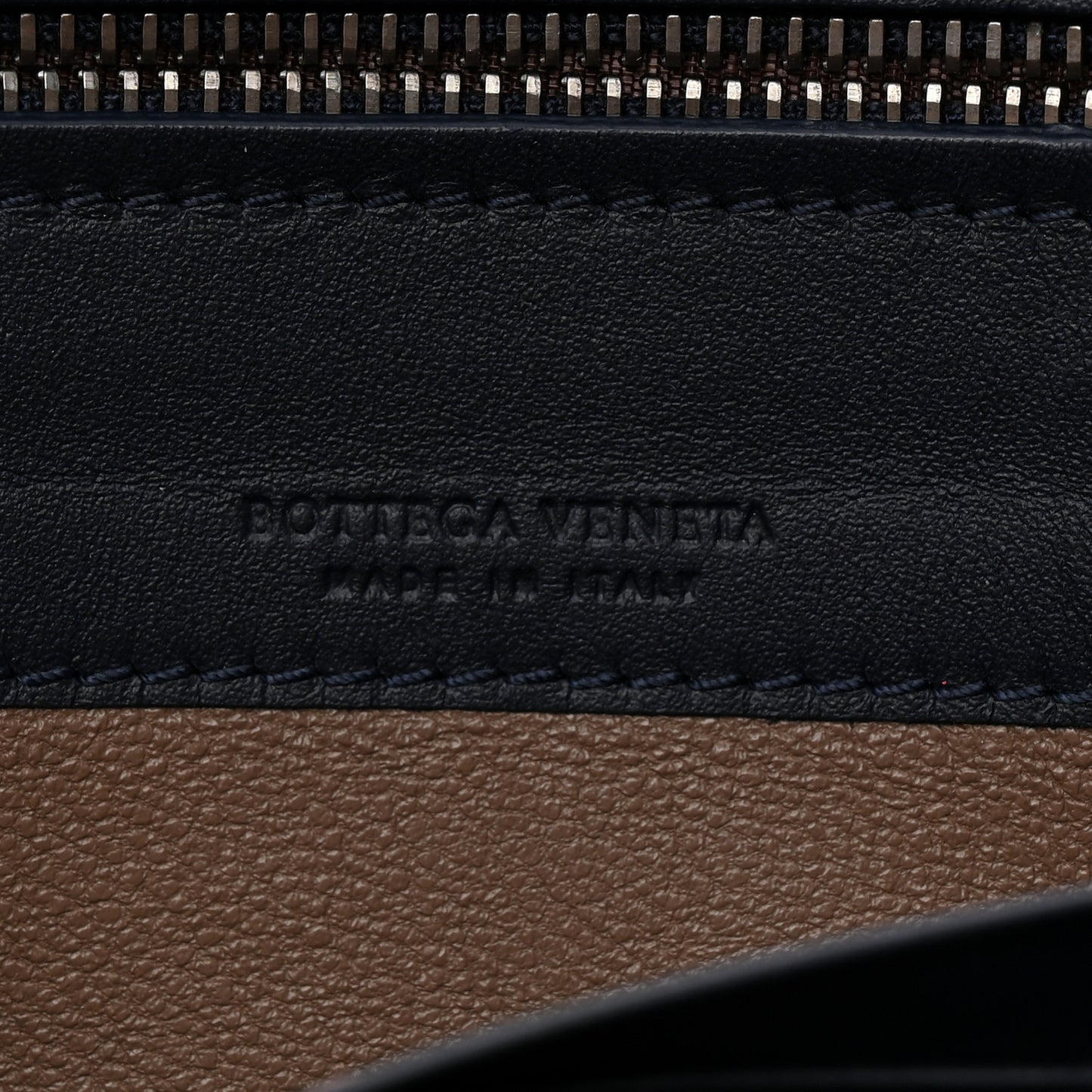 Nappa Intrecciato Zip Around Wallet Blue