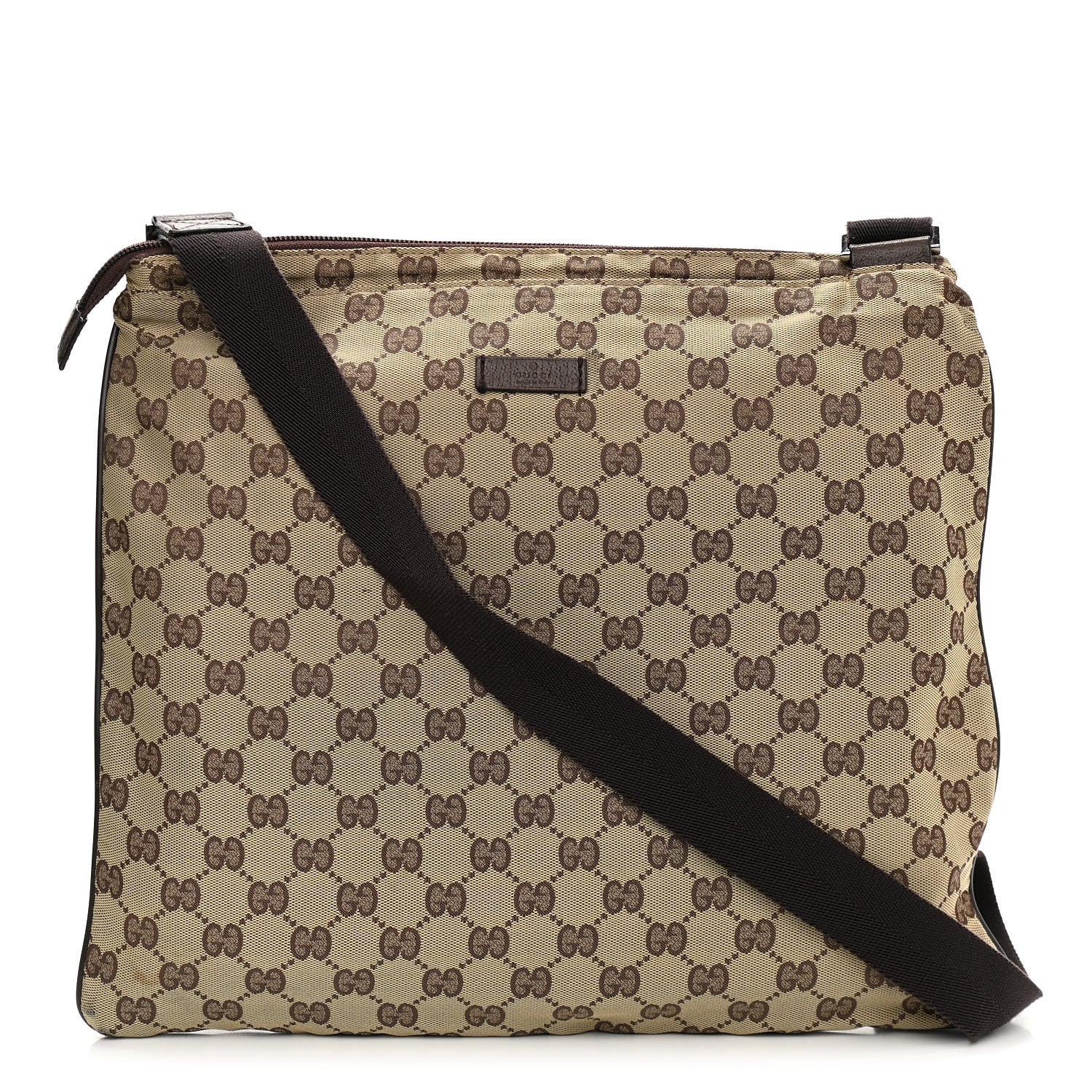 Gucci Monogram Messenger Bag Brown 1 of 17