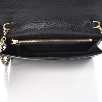 Gucci Dollar Calfskin Medium Betty Chain Wallet Black 5 of 11
