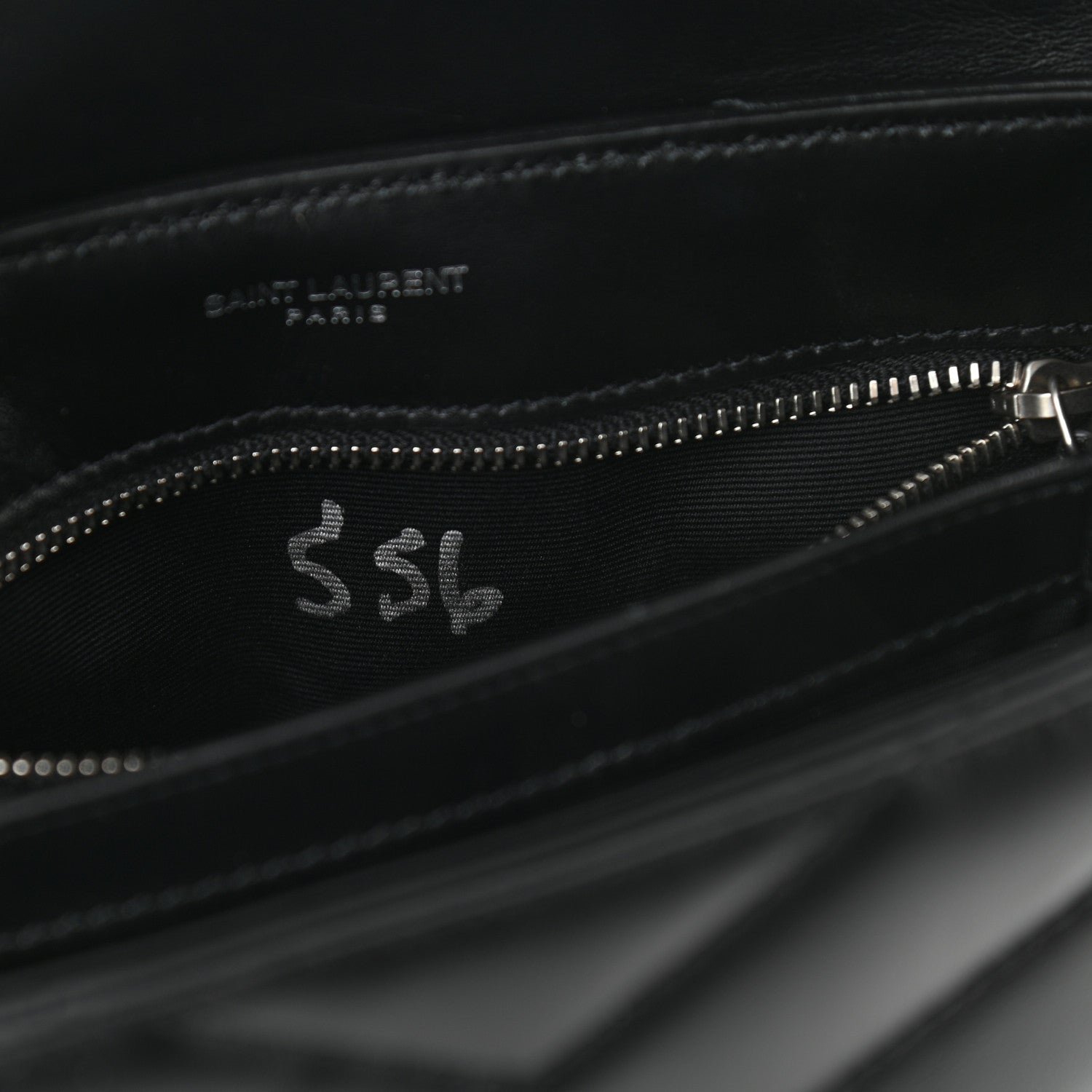 Saint Laurent Calfskin Y Quilted Monogram Toy Loulou Crossbody Bag Black 11 of 11