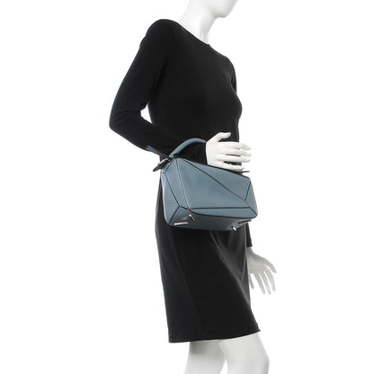 Loewe Calfskin Small Puzzle Shoulder Bag Light Blue 3 of 8