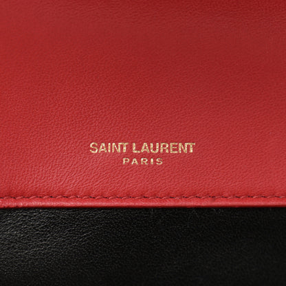 Saint Laurent Lambskin Matelasse Chevron Monogram Small Sulpice Bag Red 7 of 11