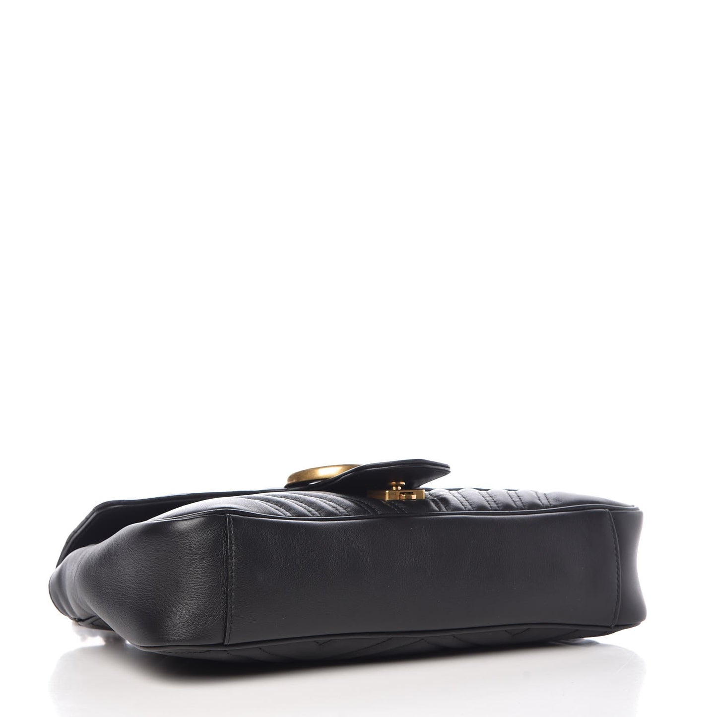 Calfskin Matelasse Medium GG Marmont Shoulder Bag Black