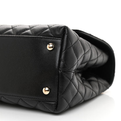 Chanel Caviar Quilted Small Coco Handle Flap Black 10 of 10